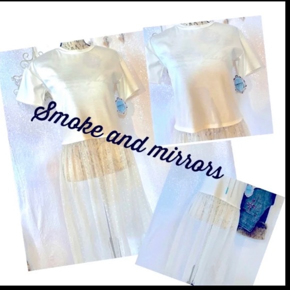 NWT Off White Smoke & Mirror lace Tee Dress - Picture 4 of 4
